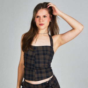 Corset Xadrez Marrom