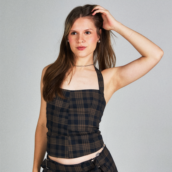Corset Xadrez Marrom