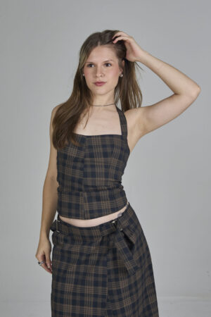 Corset Xadrez Marrom